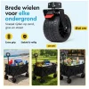 BRASQ 165 liter opvouwbare bolderkar - Black