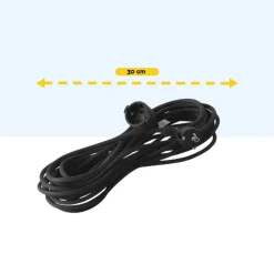 BRASQ 30 meter verlengsnoer met randaarde - Black