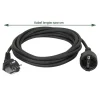 BRASQ 5 meter verlengsnoer met randaarde - Black