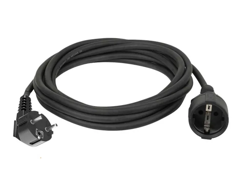 BRASQ 5 meter verlengsnoer met randaarde - Black