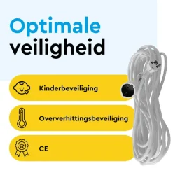 BRASQ 30 meter verlengsnoer met randaarde - White