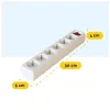 BRASQ 1,4 meter 6 voudige stekkerdoos met schakelaar - White