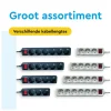 BRASQ 3 meter 6 voudige stekkerdoos met schakelaar - Black