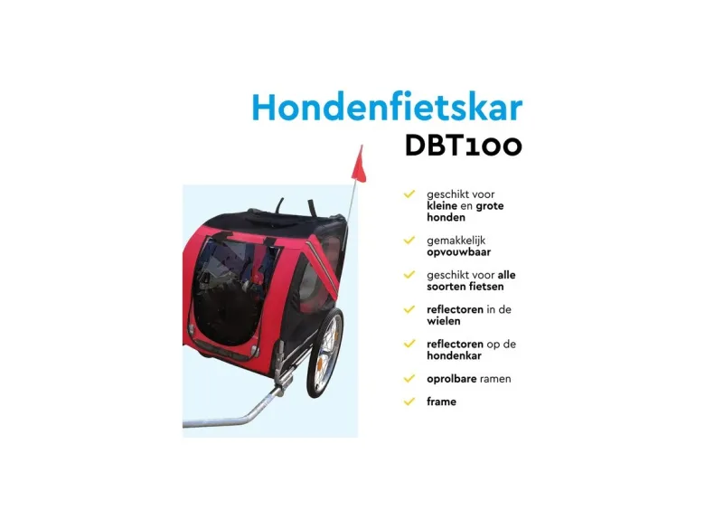 BRASQ opvouwbare hondenfietskar - Black