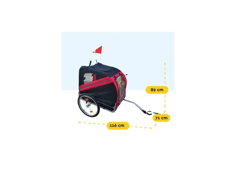 BRASQ opvouwbare hondenfietskar - Black