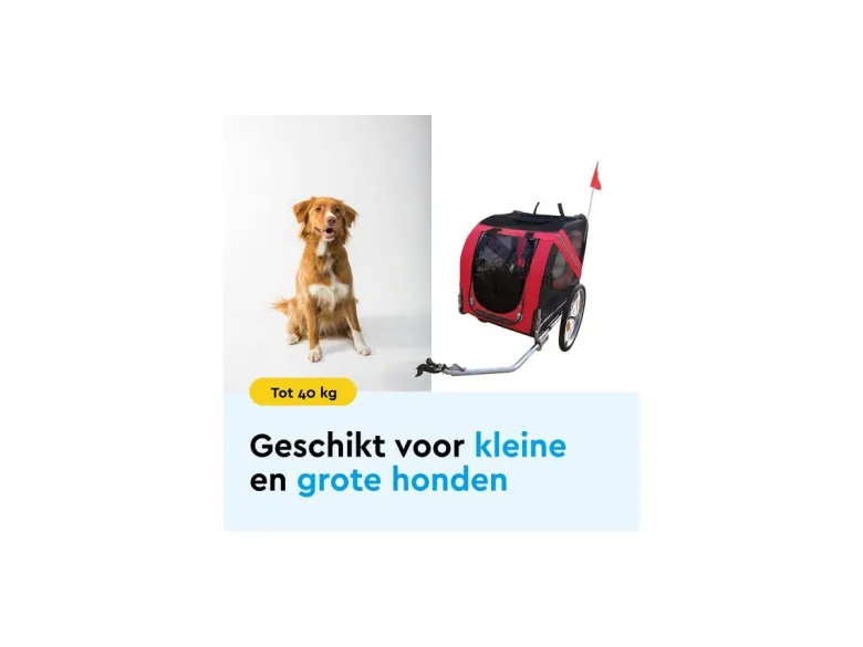 BRASQ opvouwbare hondenfietskar - Black