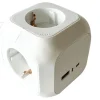 BRASQ Powercube stekkerdoos met USB - White