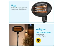 BRASQ staande terrasverwarmer - 2000 Watt