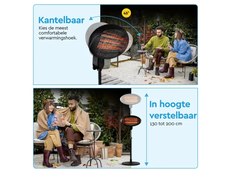 BRASQ staande terrasverwarmer - 2000 Watt