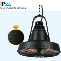 BRASQ 2000 Watt elektrische terrasverwarmer - Black