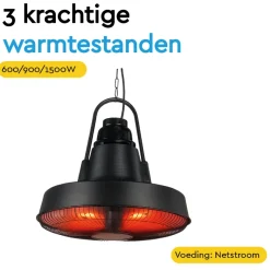 BRASQ 2000 Watt elektrische terrasverwarmer - Black