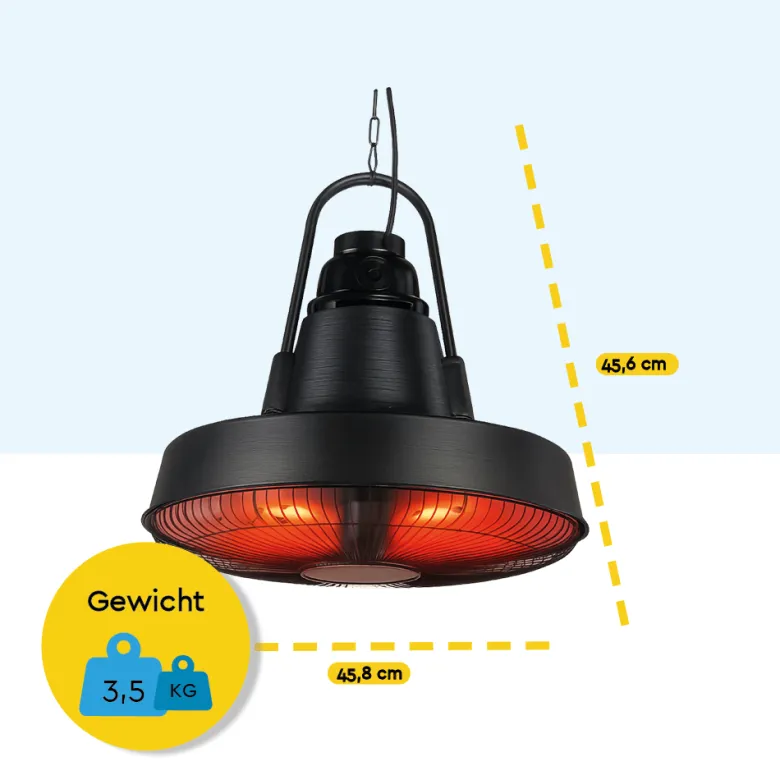 BRASQ 2000 Watt elektrische terrasverwarmer - Black