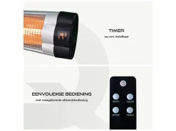 BRASQ 2500 Watt Hangende Terrasverwarmer - Black