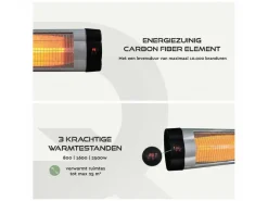 BRASQ 2500 Watt Hangende Terrasverwarmer - Black