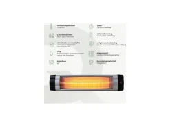BRASQ 2500 Watt Hangende Terrasverwarmer - Black