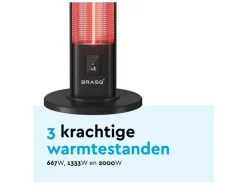 BRASQ 2000 watt staande terrasverwarmer - Black