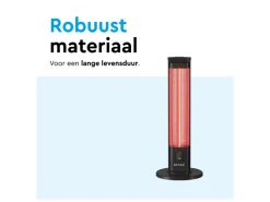 BRASQ 2000 watt staande terrasverwarmer - Black
