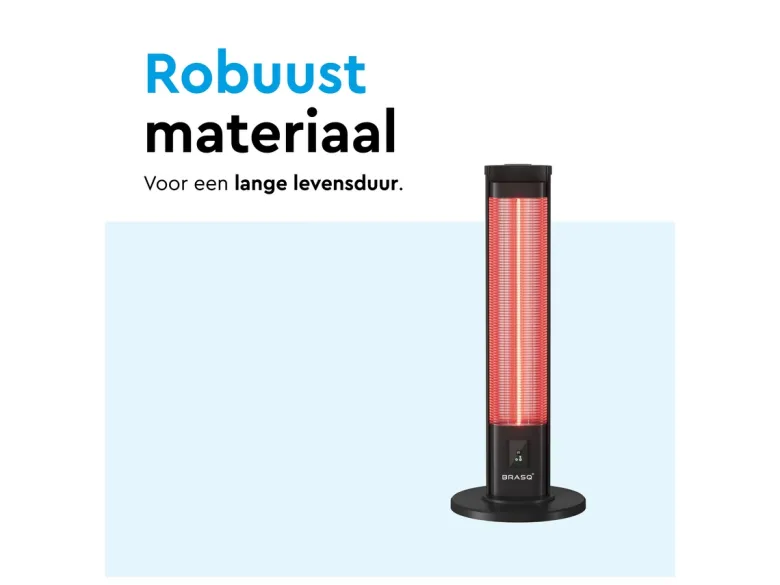 BRASQ 2000 watt staande terrasverwarmer - Black