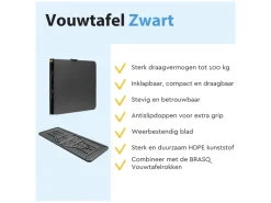 BRASQ 180 x 70 cm camping vouwtafel - Black