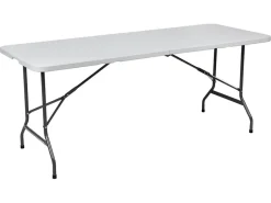 Brasq 180 x 70 m camping vouwtafel - White