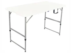 BRASQ 120 x 60 x 74 cm camping vouwtafel - White