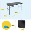 Brasq 120x60x74cm camping vouwtafel - black