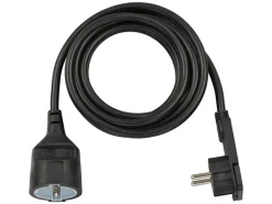 Brennenstuhl black verlengkabel platte stekker - 3 meter