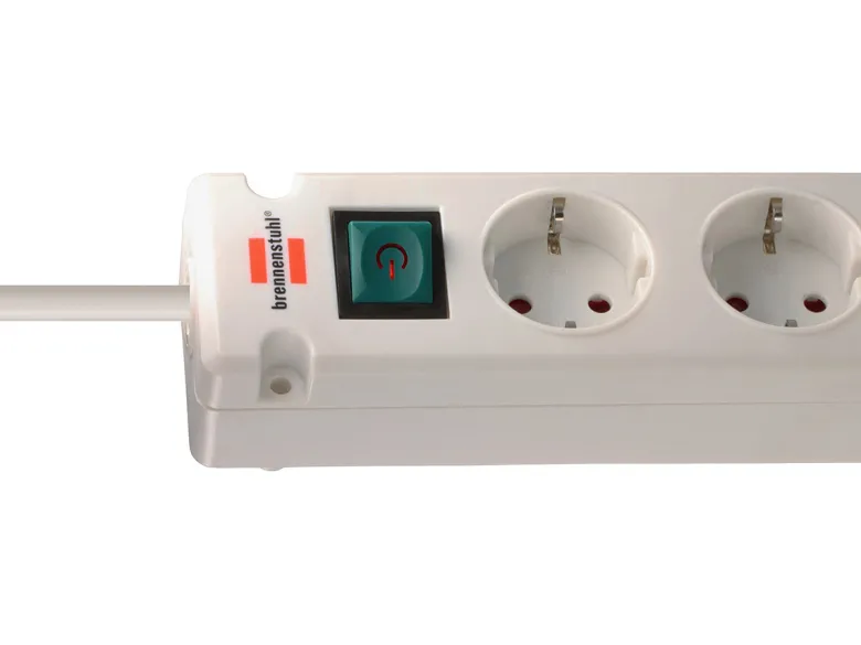 Brennenstuhl Bremounta stekkerdoos met 2 USB-C laadaansluitingen - White