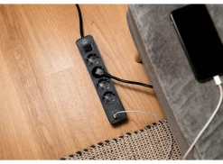 Brennenstuhl Ecolor stekkerdoos met 2 USB-C laadaansluitingen - black