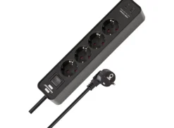Brennenstuhl Ecolor stekkerdoos met 2 USB-C laadaansluitingen - black