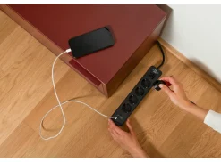 Brennenstuhl Ecolor stekkerdoos met 2 USB-C laadaansluitingen - black