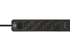 Brennenstuhl Ecolor stekkerdoos met 2 USB-C laadaansluitingen - black
