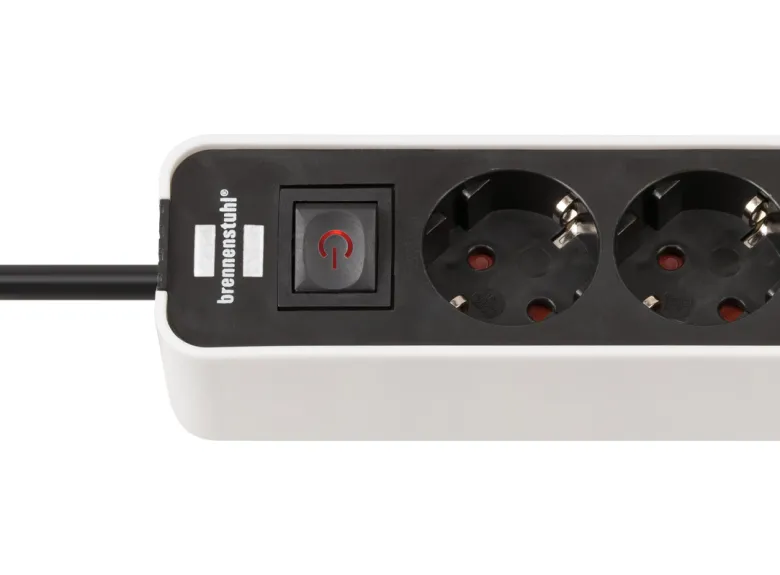 Brennenstuhl Ecolor stekkerdoos met 2 USB-C laadaansluitingen - white