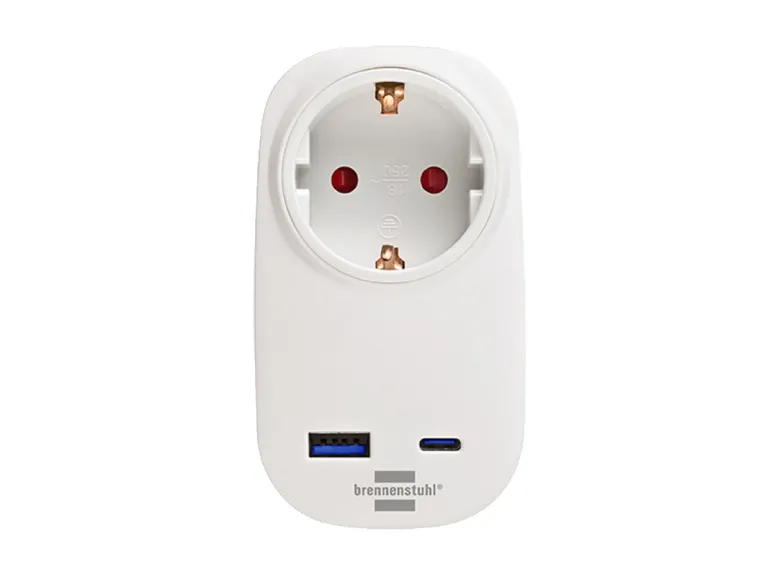Brennenstuhl stopcontactadapter met USB-C