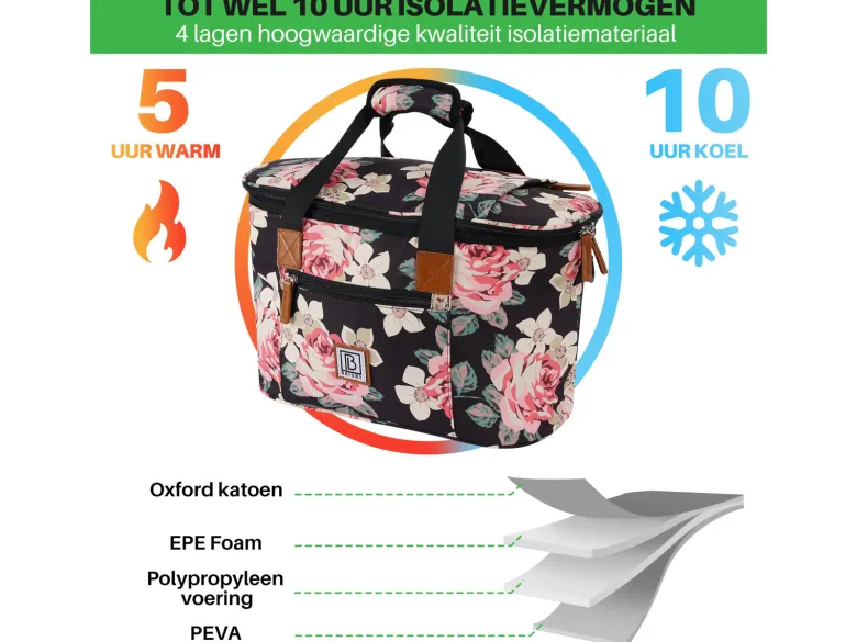 Brisby Bloemetjes 21 liter koeltas