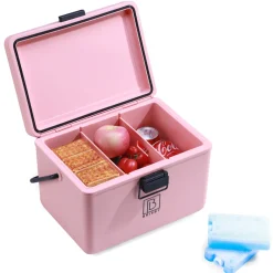 Brisby Frigobox 12 liter koelbox met koelelementen - Pink