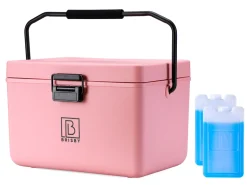 Brisby Frigobox 12 liter koelbox met koelelementen - Pink