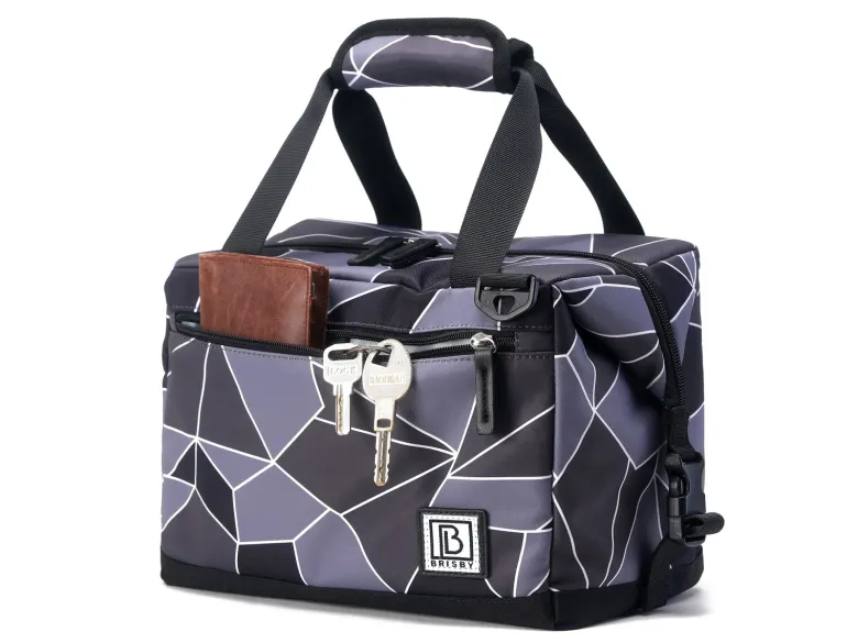 Brisby Grijs en Zwart 12 liter koeltas