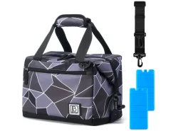 Brisby Grijs en Zwart 12 liter koeltas
