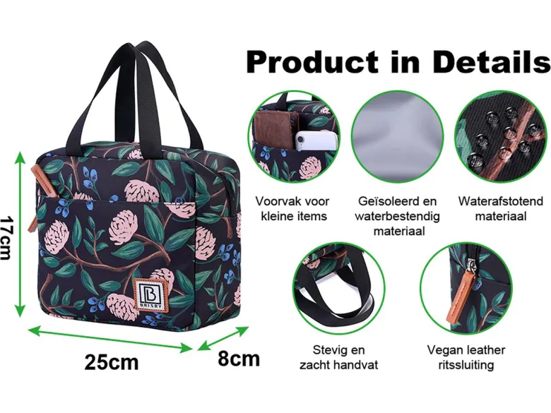 Brisby 4-laags geïsoleerde 4 liter koeltas - Passion Flower
