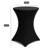 Brixy 80 x 110 cm inklapbare statafel met rok - Black