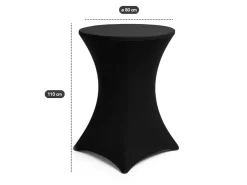 Brixy 80 x 110 cm inklapbare statafel met rok - Black