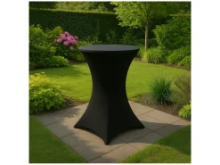 Brixy 80 x 110 cm inklapbare statafel met rok - Black