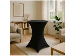 Brixy 80 x 110 cm inklapbare statafel met rok - Black