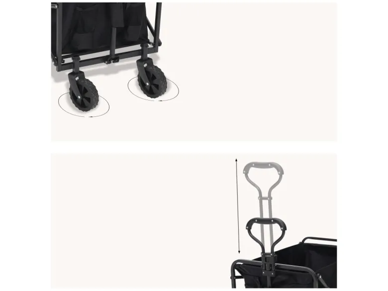 Brixy 75 x 50 cm opvouwbare bolderkar - 100 kg