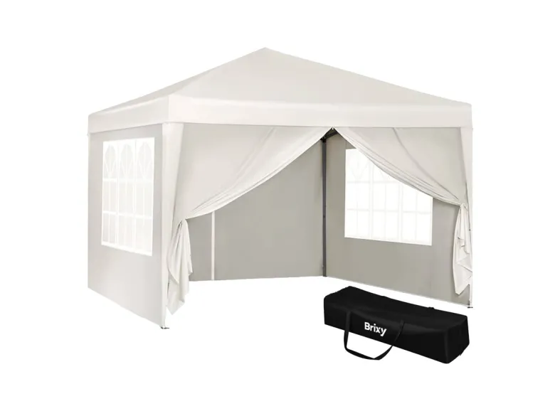 Brixy 3 x 3 meter opvouwbare partytent met zijwanden - Cream