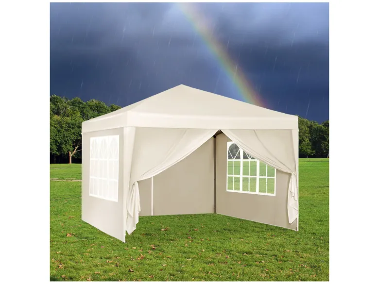 Brixy 3 x 3 meter opvouwbare partytent met zijwanden - Cream