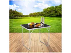 Brixy 80 x 60 x 70 cm inklapbare campingtafel - Black