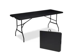 Brixy 180 x 70 x 74 cm inklapbare campingtafel - Black