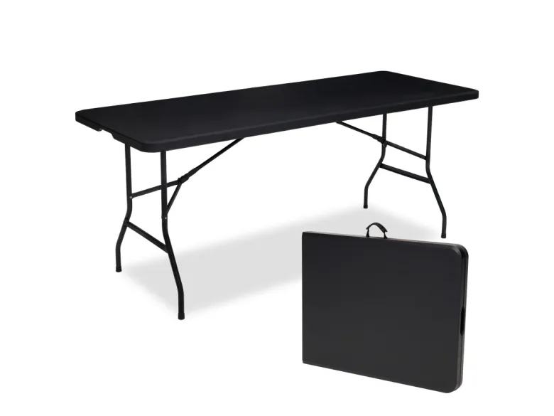 Brixy 180 x 70 x 74 cm inklapbare campingtafel - Black